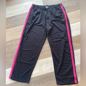 WOMAN WITHIN PLUS SIZE HIGH RISE SIDE STRIPE SWEATPANTS WITH POCKETS